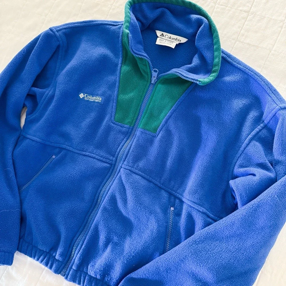 Vintage Columbia Color‎ Block Bugaboo Jacket 14/16 Boys Black Blue Green